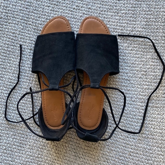 Lace-up sandals black size 10 - Picture 4 of 7